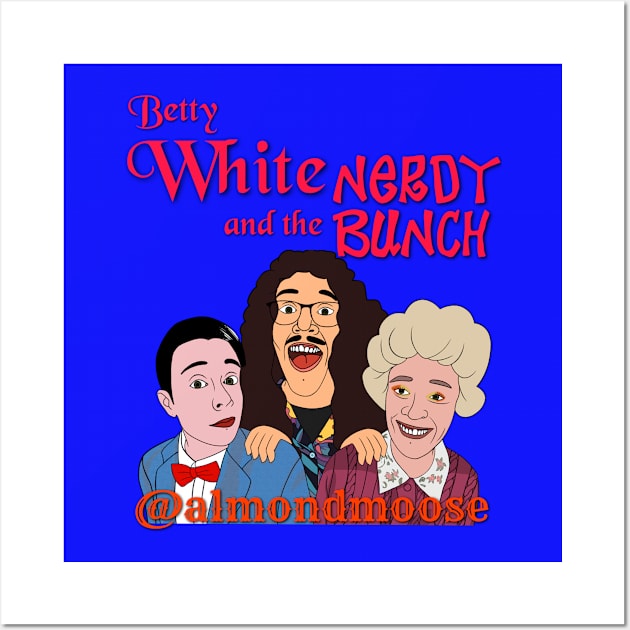 "Betty white and the nerdy bunch" red Wall Art by FrogJam on toast